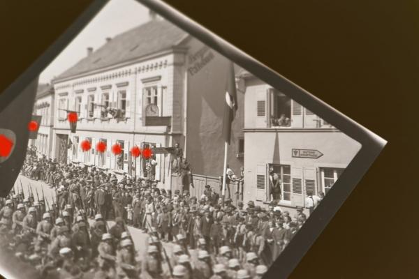 zehn alte Negative - Aufmärsche R.A.D.,  SA ? und andere -  Bad Bergzabern